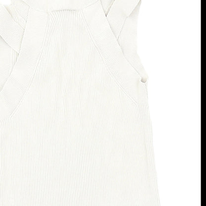 Womens UK Size 6 Topshop Beige Cropped Tank