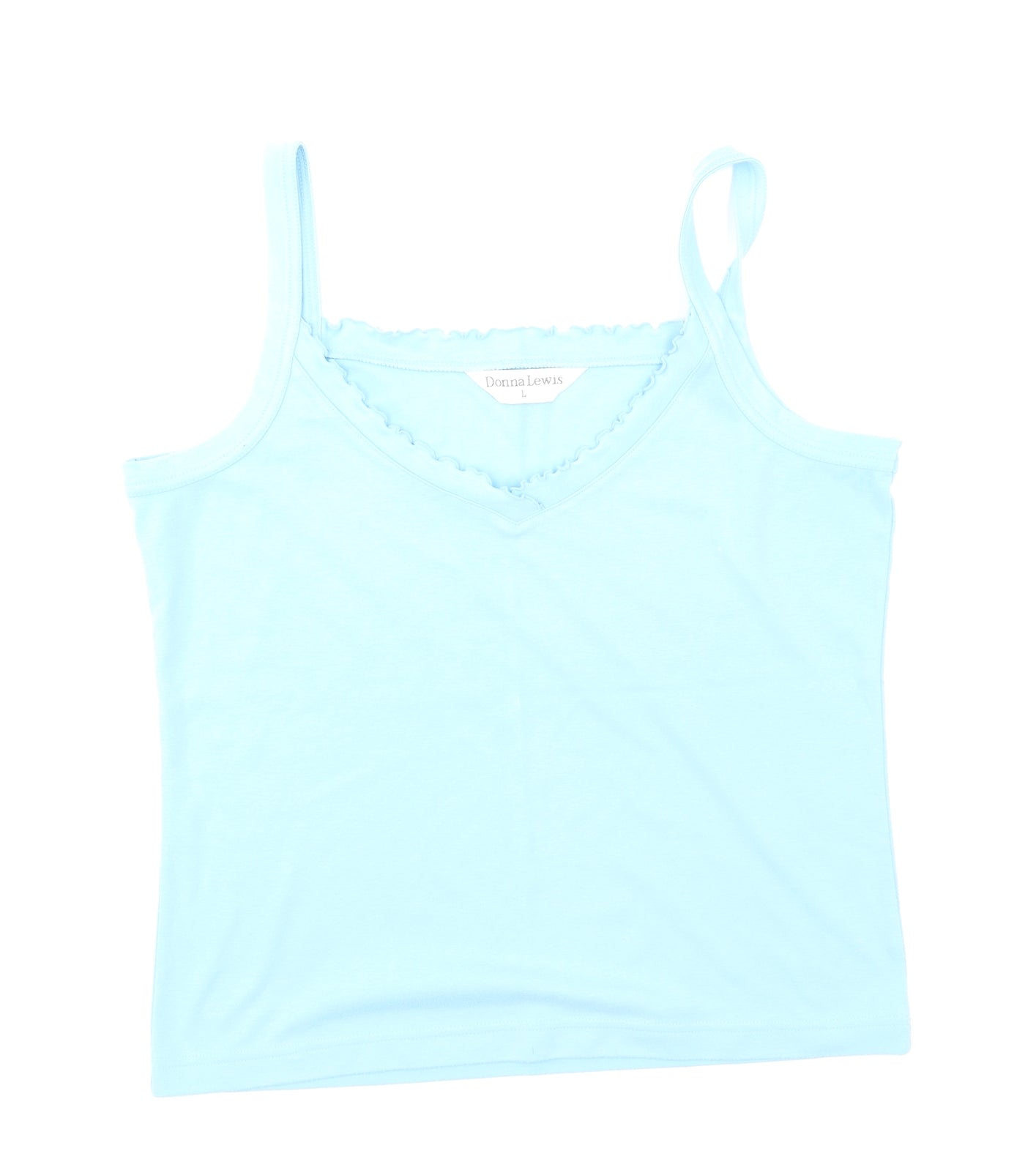 Womens UK Size L Donna Lewis Blue Camisole T-Shirt