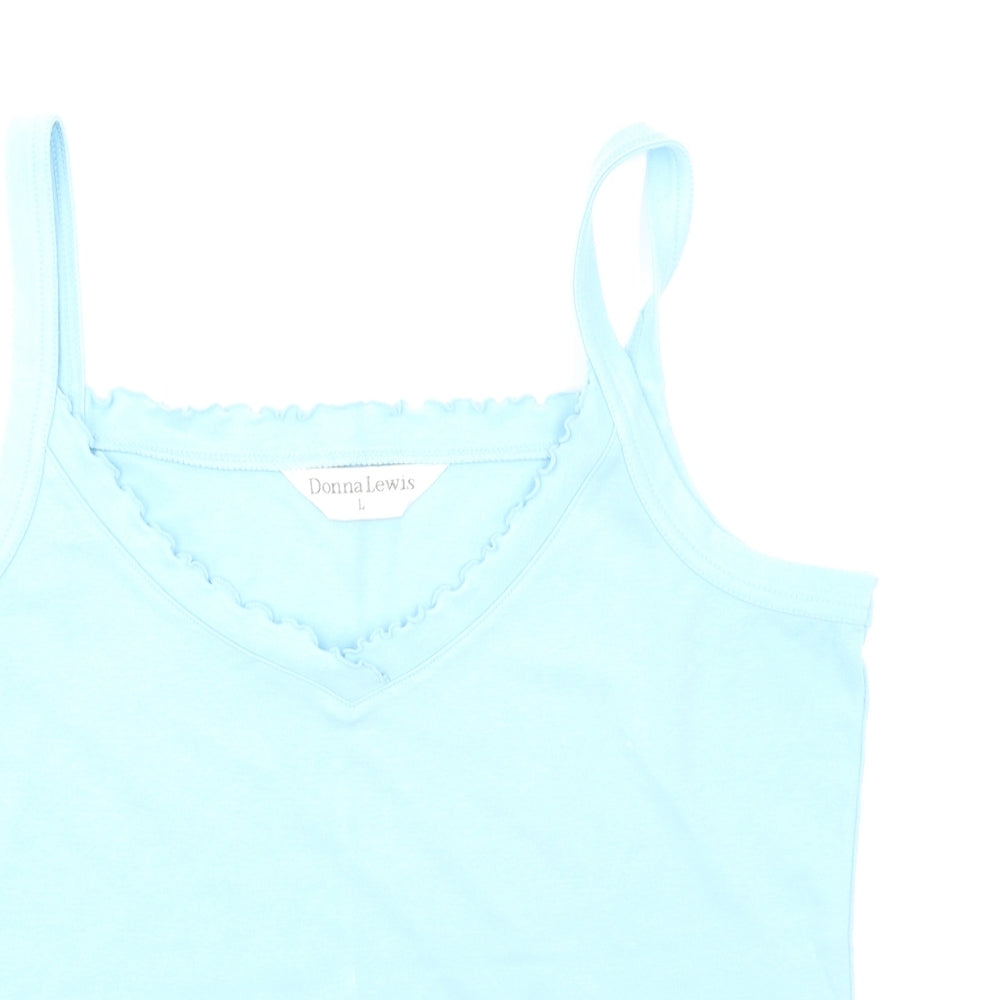 Womens UK Size L Donna Lewis Blue Camisole T-Shirt