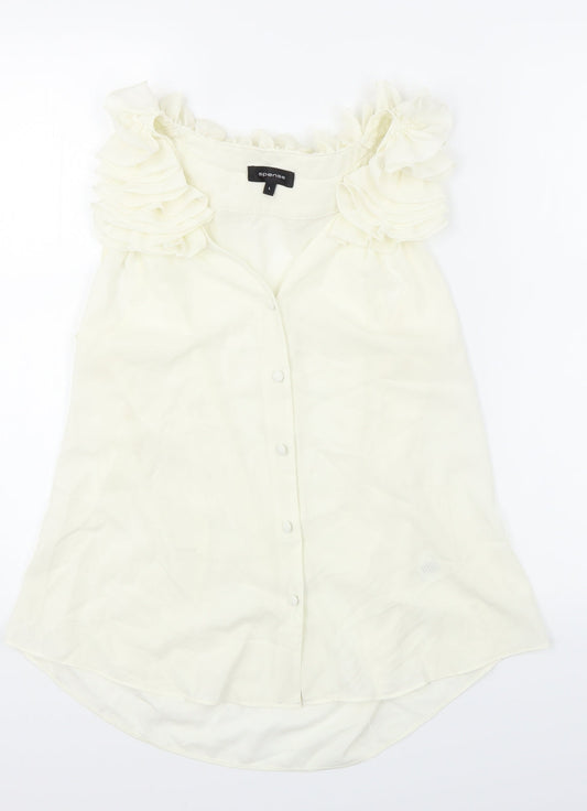 Womens UK Size L Spense White Basic Blouse