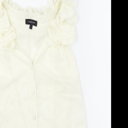 Womens UK Size L Spense White Basic Blouse