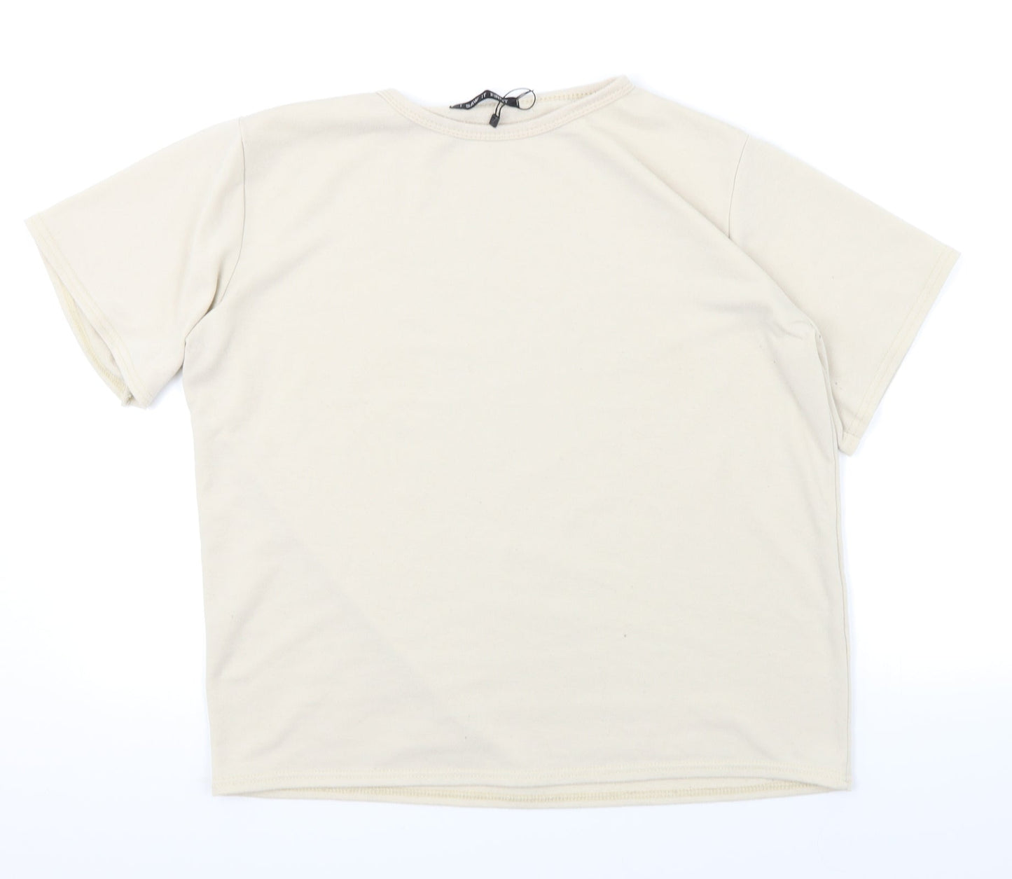 Womens UK Size 12 I SAW IT FIRST Beige Basic T-Shirt