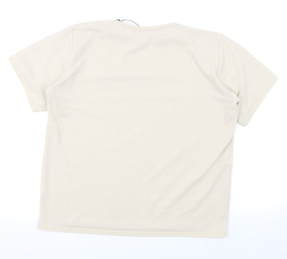 Womens UK Size 12 I SAW IT FIRST Beige Basic T-Shirt