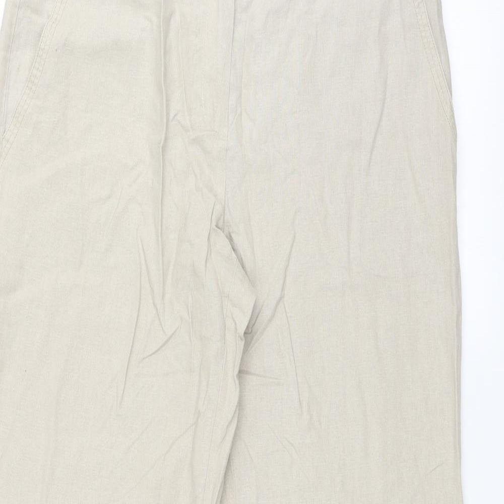 Womens UK Size 14 Marks and Spencer Regular Fit  Beige Trousers