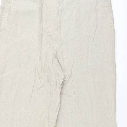 Womens UK Size 14 Marks and Spencer Regular Fit  Beige Trousers