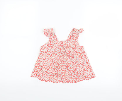 Nexed Girls Pink Solid  Cami Pyjama Top Size 2-3 Years  - cherry pattern