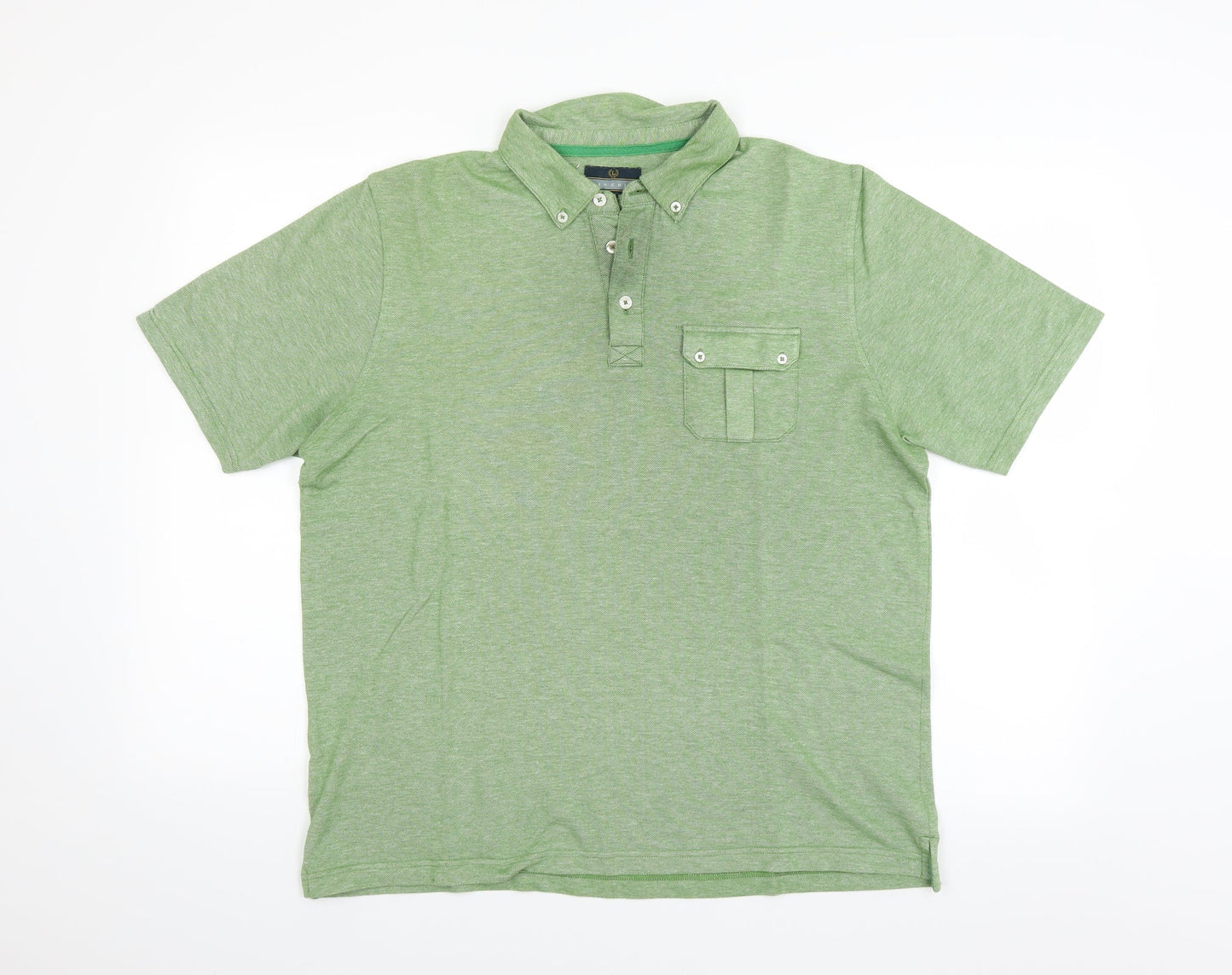 Lincoln Mens Green    Polo Size L