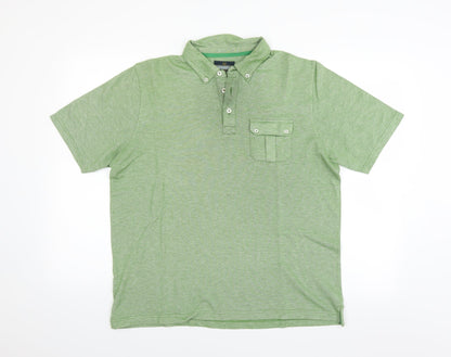 Lincoln Mens Green    Polo Size L