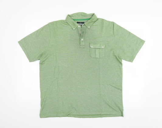 Lincoln Mens Green    Polo Size L
