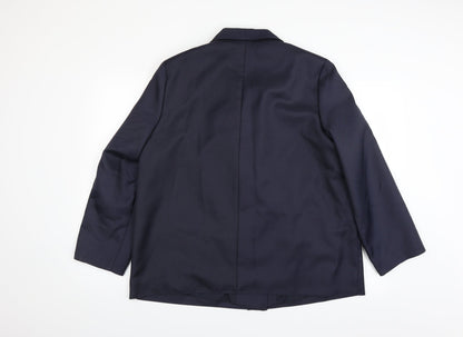 A&V Fashions Mens Blue   Jacket Suit Jacket Size 42