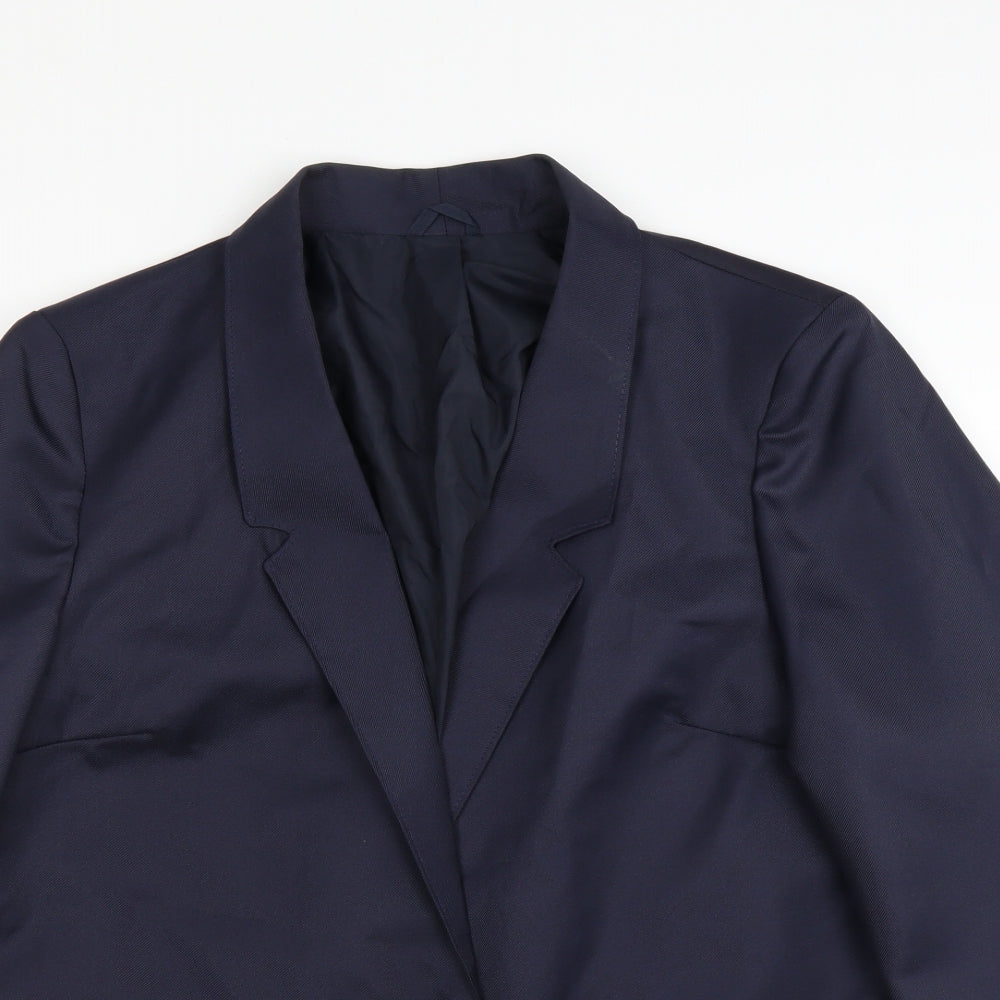A&V Fashions Mens Blue   Jacket Suit Jacket Size 42