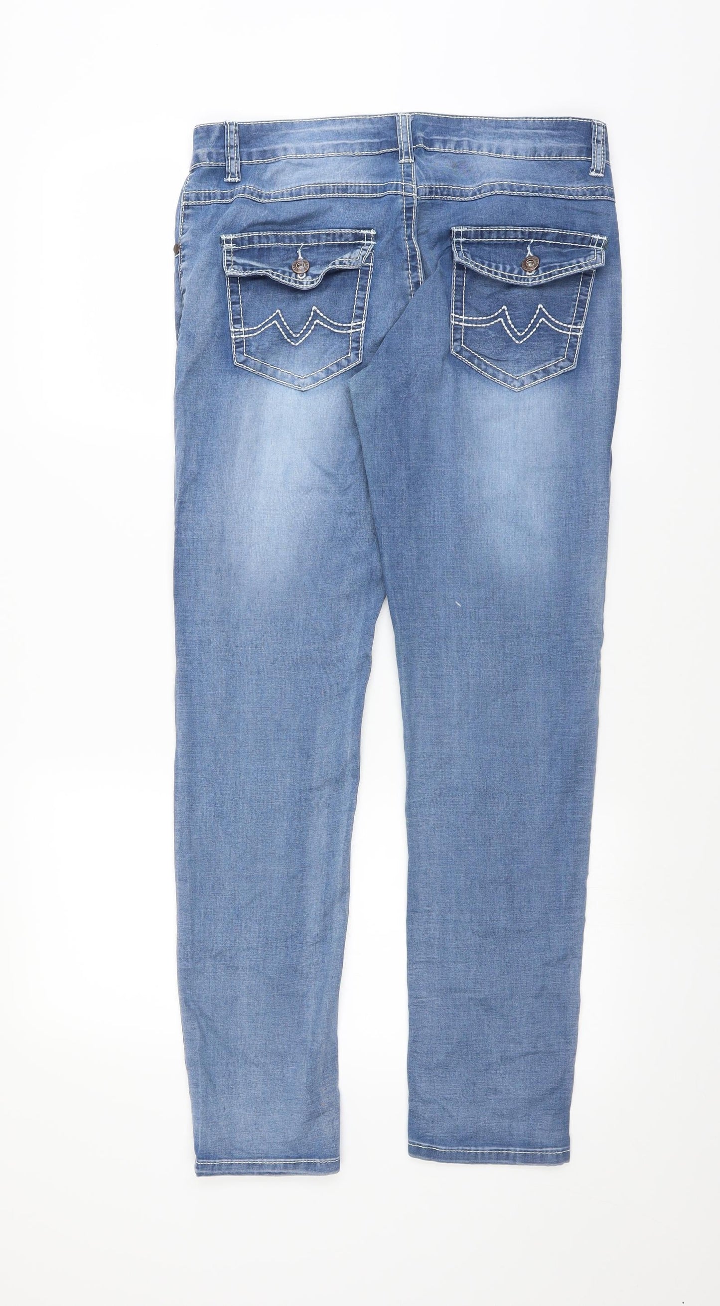 Womens UK Size 32 in Preworn Slim Fit Skinny Blue Jeans
