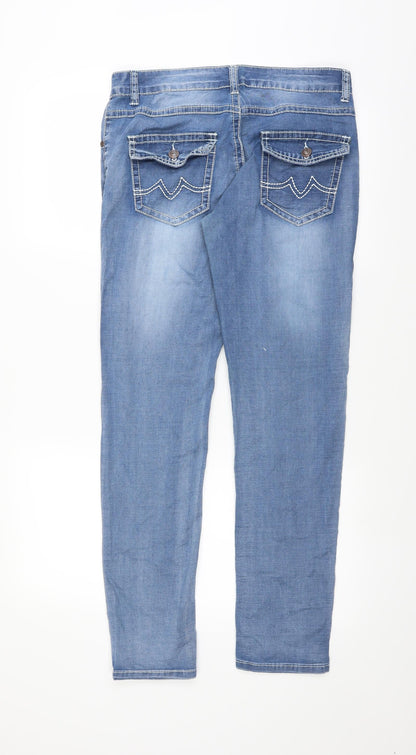 Womens UK Size 32 in Preworn Slim Fit Skinny Blue Jeans