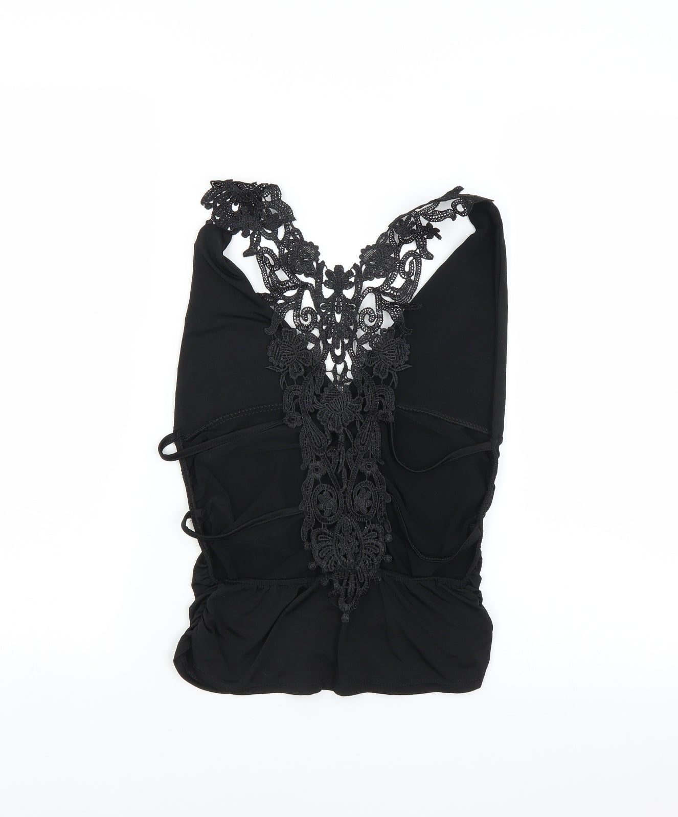 Womens UK Size  Preworn Black Basic Button-Up