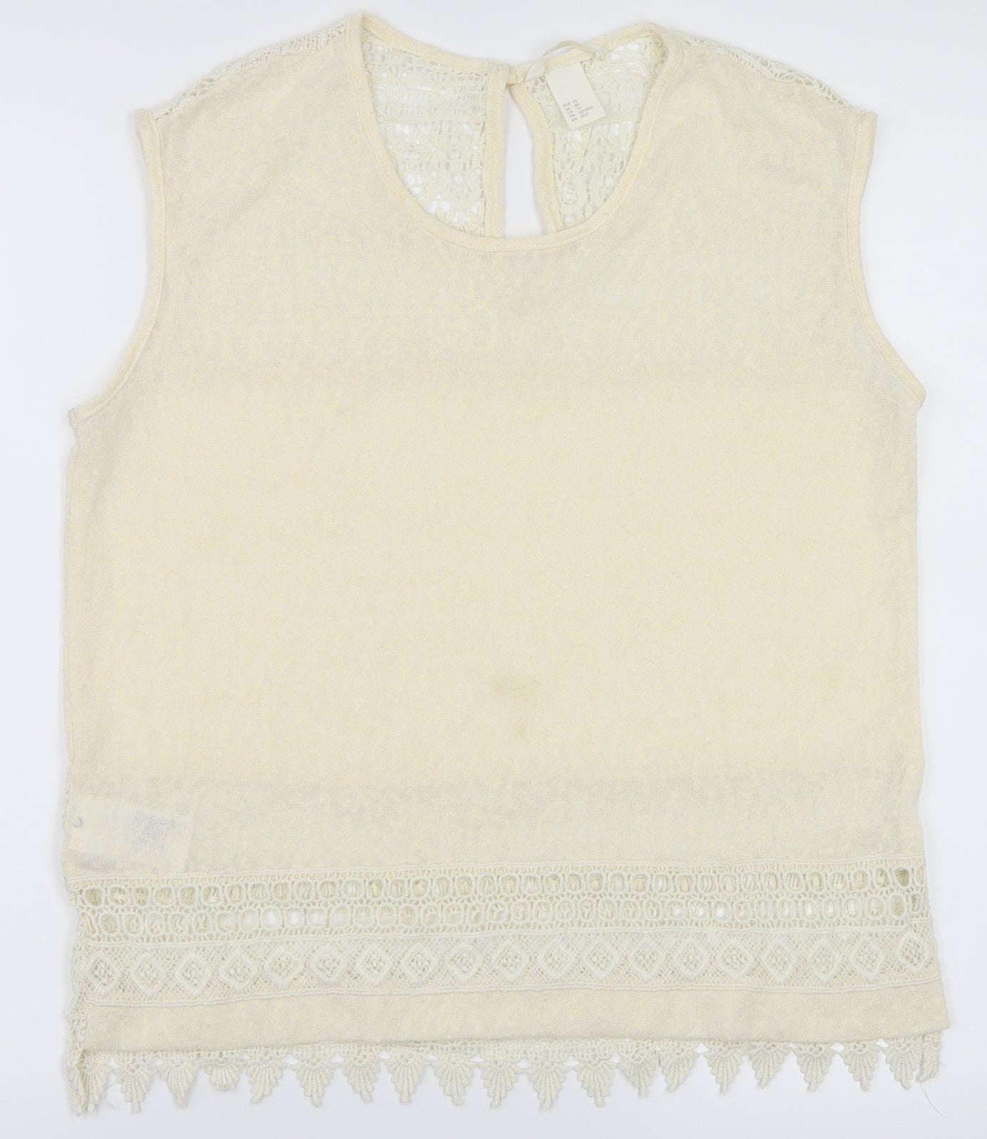 Womens UK Size XS H&M Ivory Basic T-Shirt