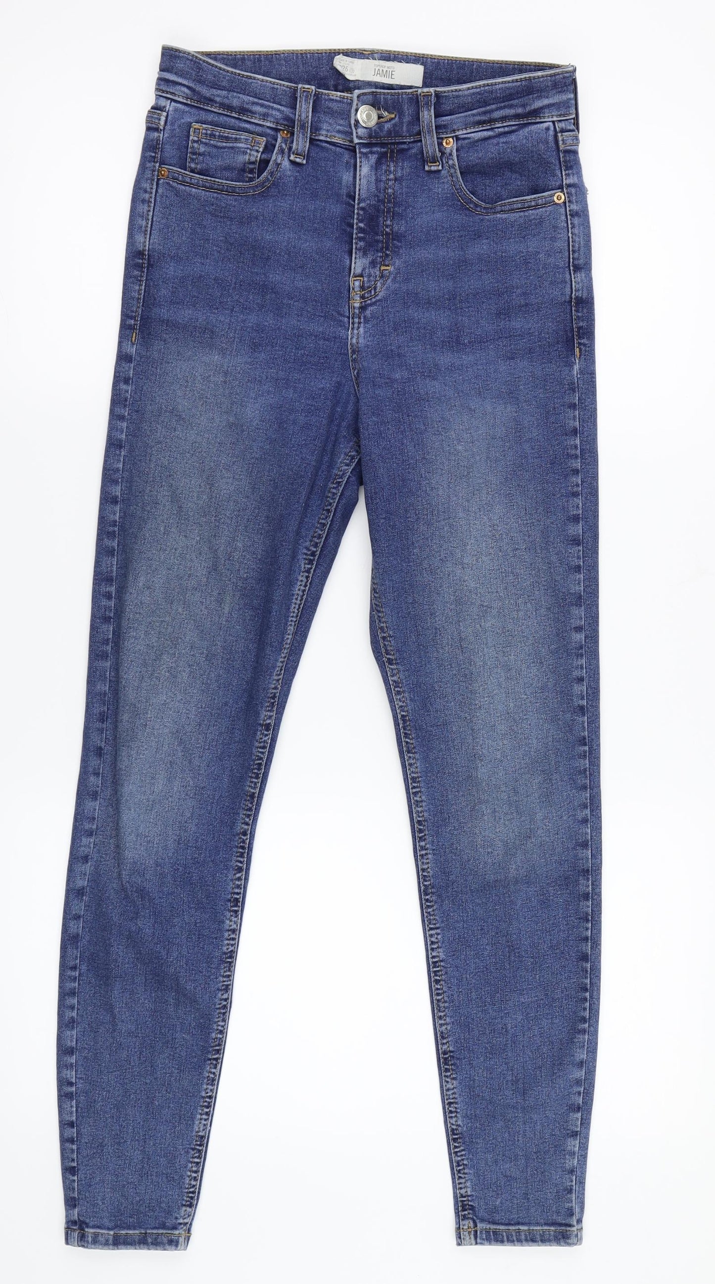 Mens UK Size 26 Topshop Slim Fit Skinny Blue Jeans