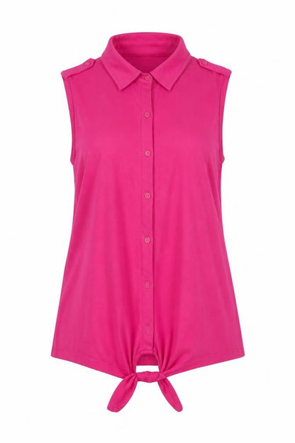 Womens UK Size 6 F&F Pink Basic Button-Up