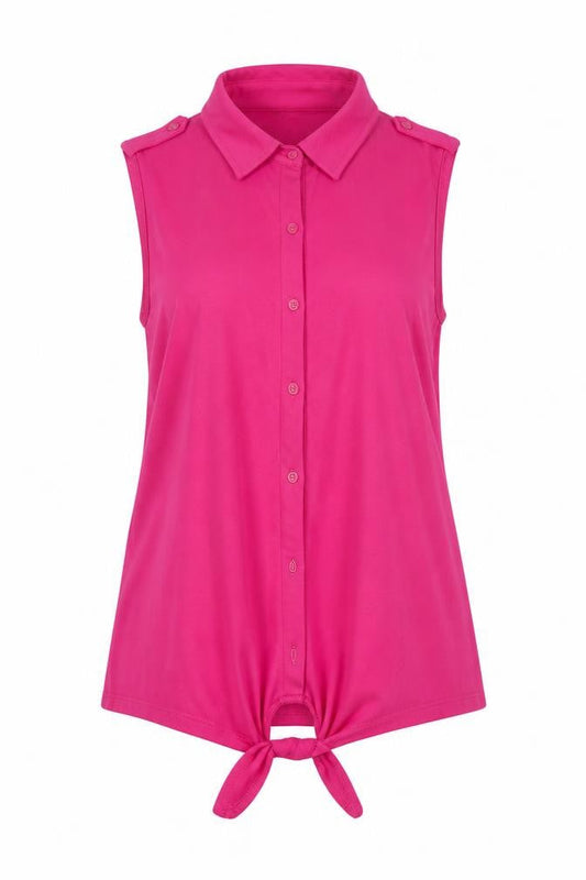 Womens UK Size 6 F&F Pink Basic Button-Up