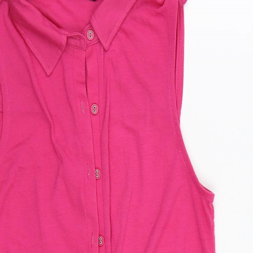 F&F Womens Pink   Basic Button-Up Size 6