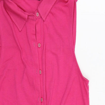 F&F Womens Pink   Basic Button-Up Size 6