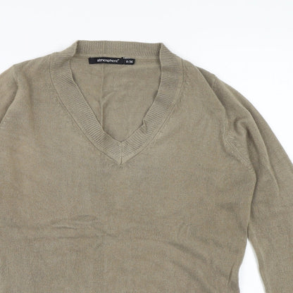 Atmosphere Womens Beige   Pullover Jumper Size 8