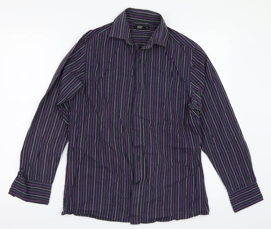 F&F Mens Multicoloured Striped   Button-Up Size S