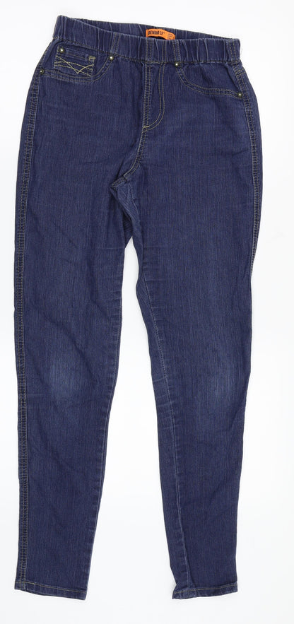 Denim & Co. Womens Blue  Denim Skinny Jeans Size 8 L29 in