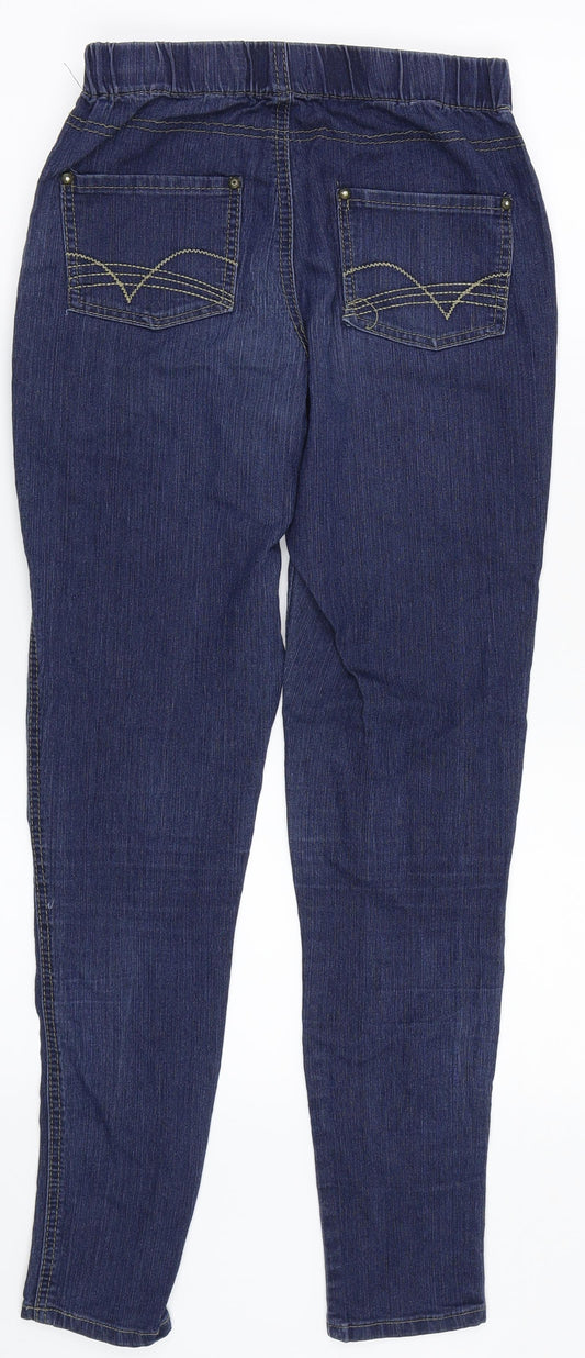 Denim & Co. Womens Blue  Denim Skinny Jeans Size 8 L29 in