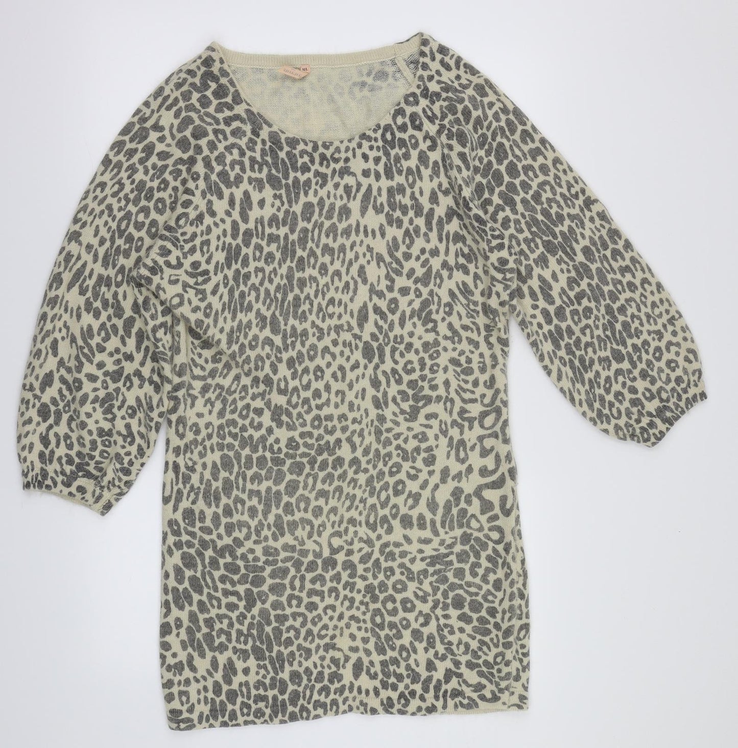 SWEEWE Womens Ivory Animal Print  Pullover Jumper Size M  - Size M/L