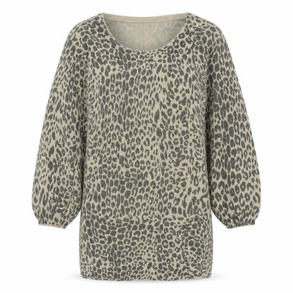Sweewë Womens Ivory Animal Print Pullover Jumper Size M - Size M/L
