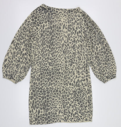 SWEEWE Womens Ivory Animal Print  Pullover Jumper Size M  - Size M/L