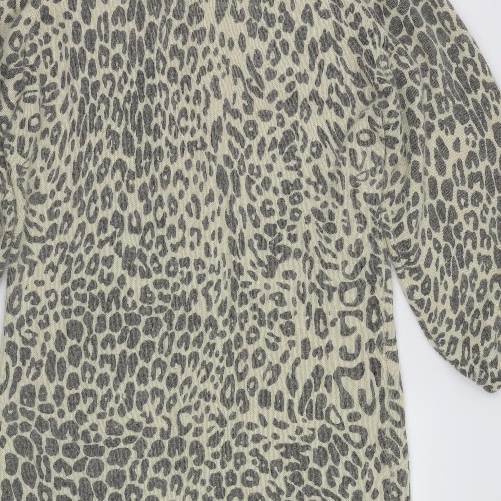 SWEEWE Womens Ivory Animal Print  Pullover Jumper Size M  - Size M/L