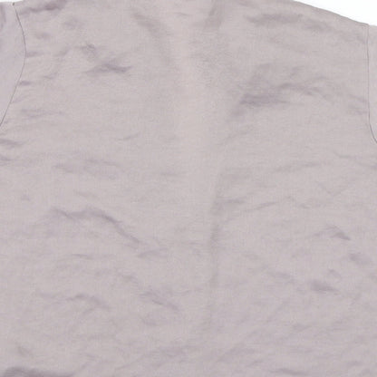 Womens UK Size 4 Secret Possessions Grey Basic Button-Up
