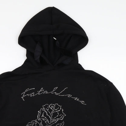Topshop Womens Black   Pullover Hoodie Size 6