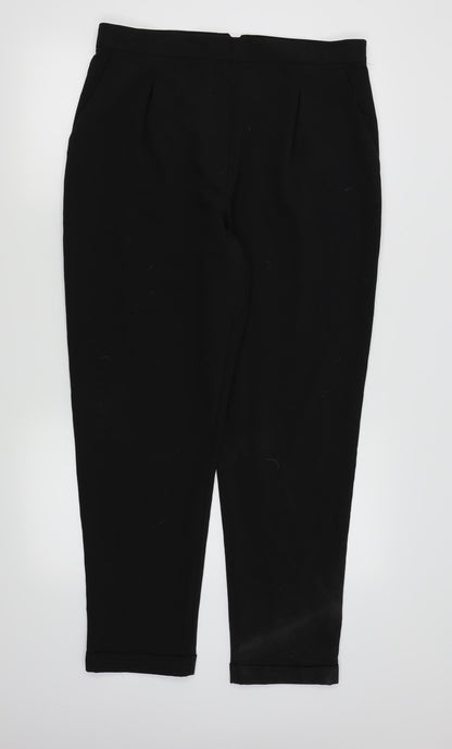 Womens UK Size 16 Preworn Regular Fit  Black Trousers