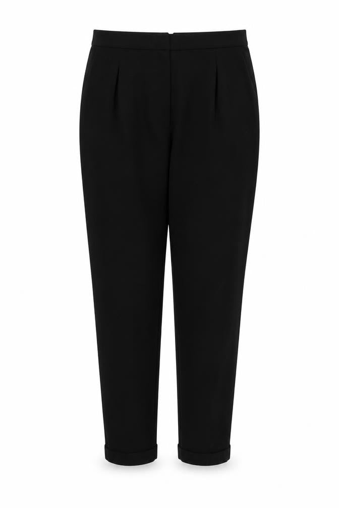 Womens UK Size 16 Preworn Regular Fit  Black Trousers