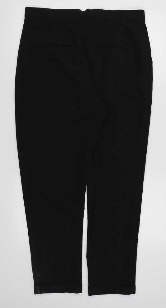 Womens UK Size 16 Preworn Regular Fit  Black Trousers