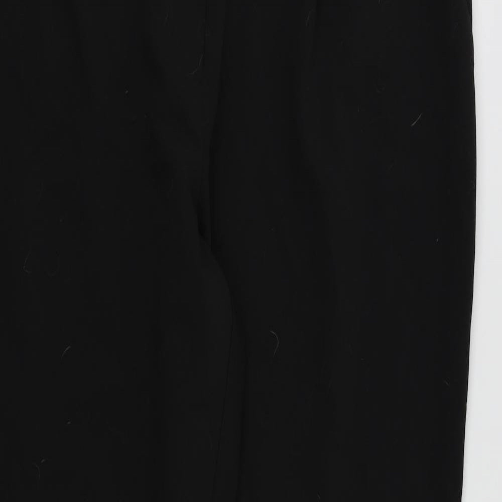 Womens UK Size 16 Preworn Regular Fit  Black Trousers