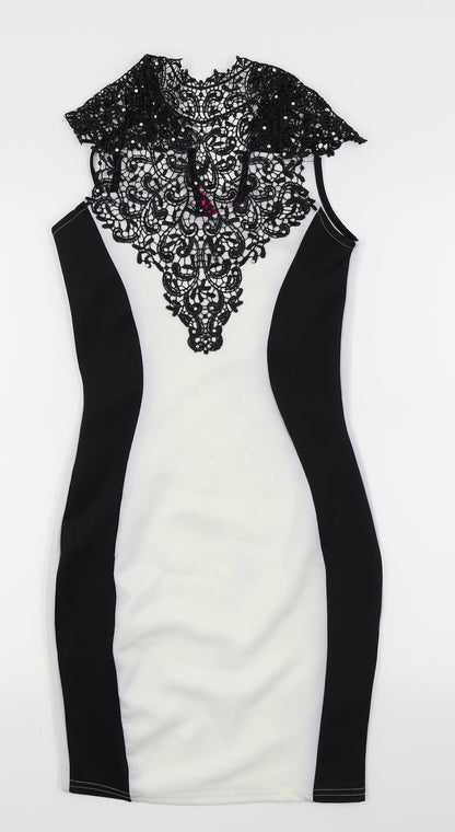 ayanapa Womens White   Fit & Flare  Size 10