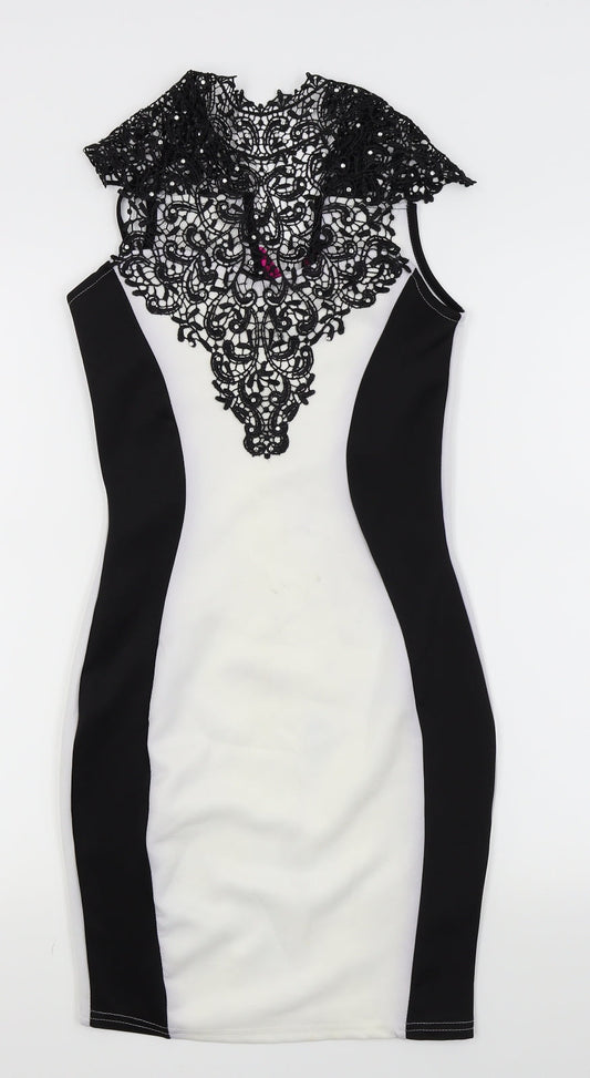 ayanapa Womens White   Fit & Flare  Size 10