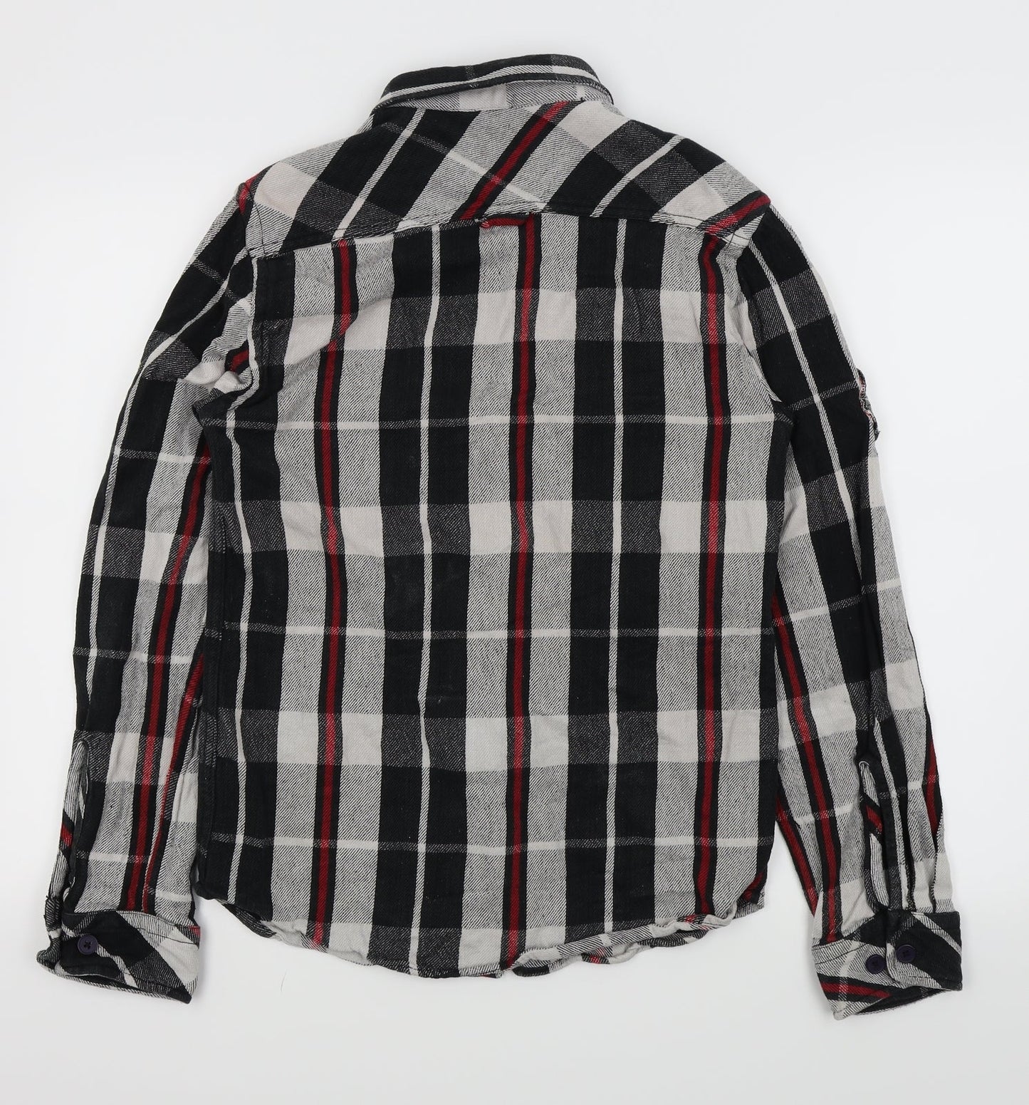 UrbanSpirit Mens Grey Check   Button-Up Size S