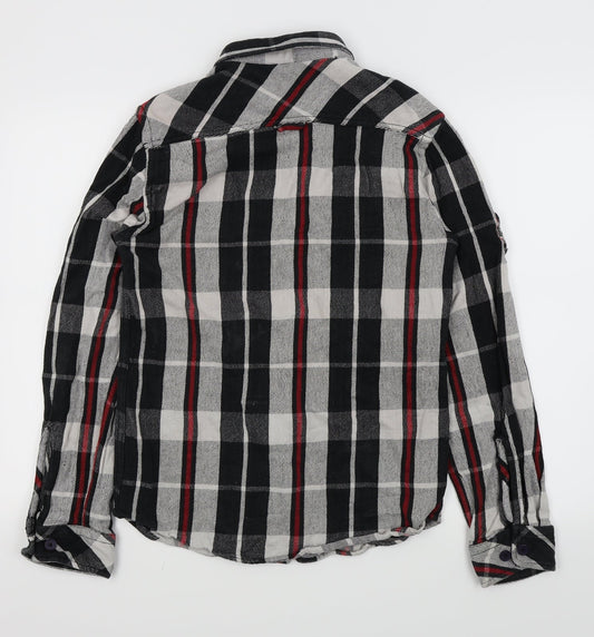 UrbanSpirit Mens Grey Check   Button-Up Size S