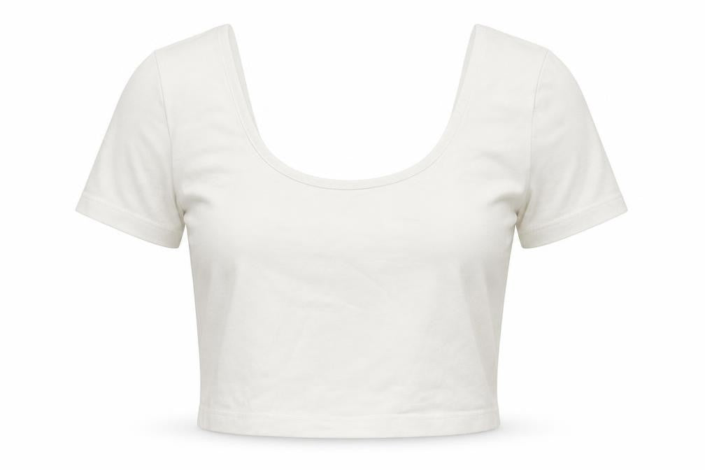 Womens UK Size 4 ASOS White Cropped T-Shirt