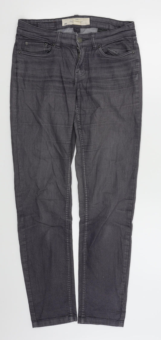 Womens UK Size 8 H&M Regular Fit Skinny Grey Jeans