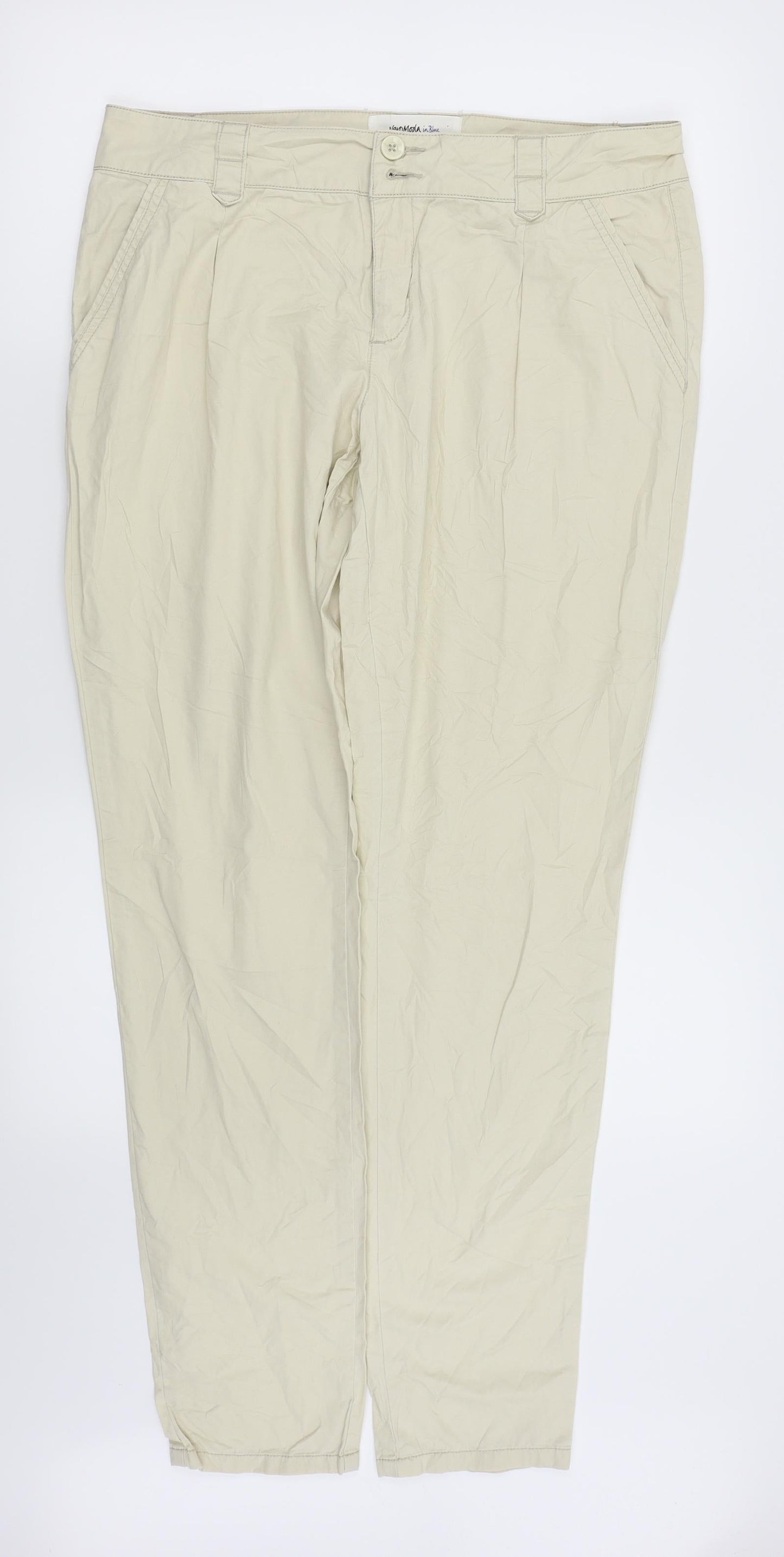 Veromoda Womens Beige   Chino Trousers Size 12 L29 in
