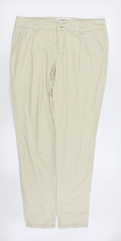 Veromoda Womens Beige   Chino Trousers Size 12 L29 in