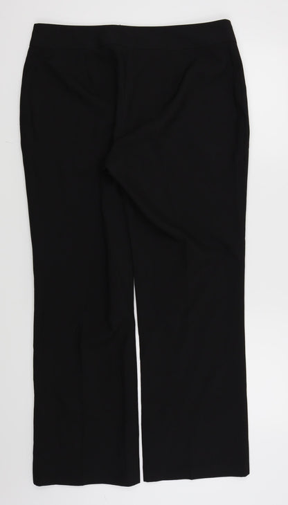 Womens UK Size 14 Papaya Regular Fit  Black Trousers