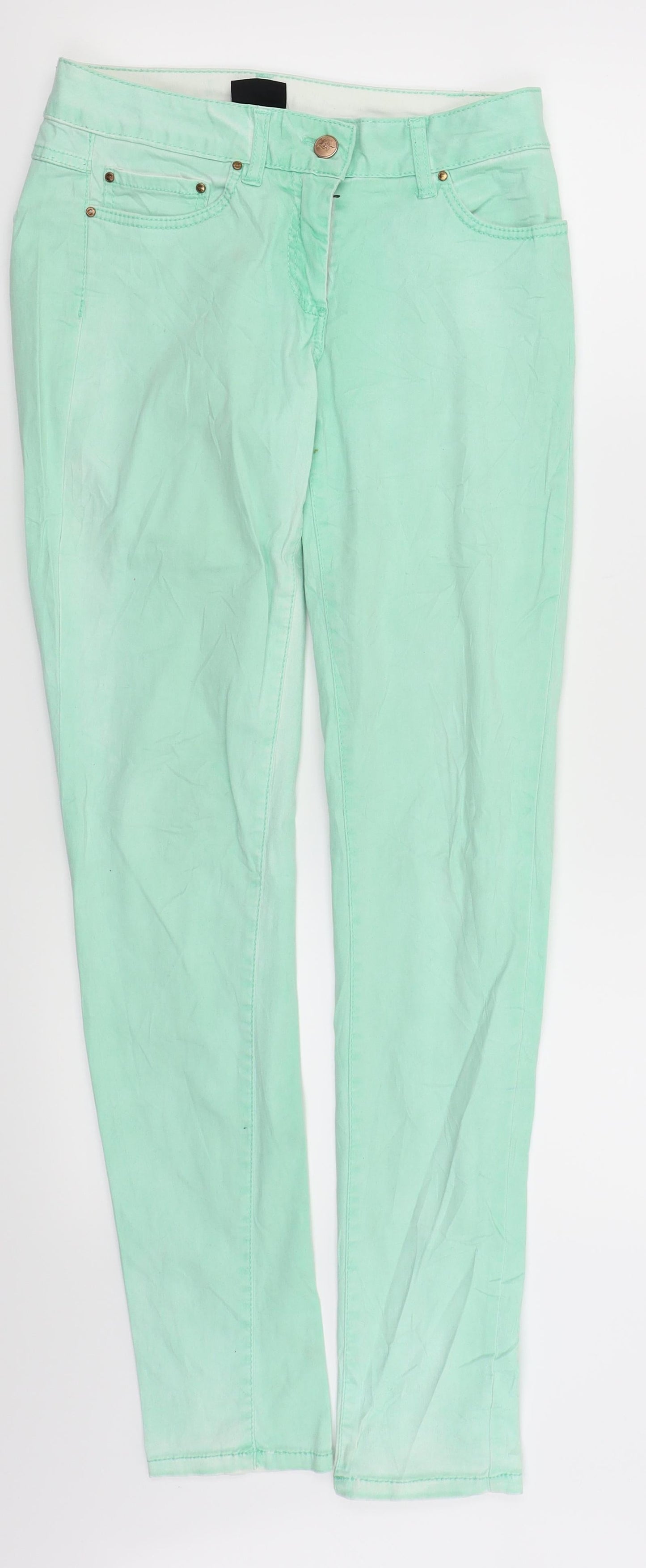 1982 Womens Green   Skinny Jeans Size 8 L30 in