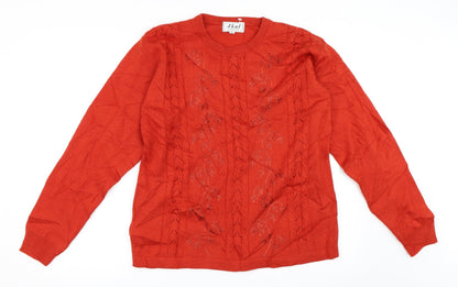 Akal Womens Red   Pullover Jumper Size M