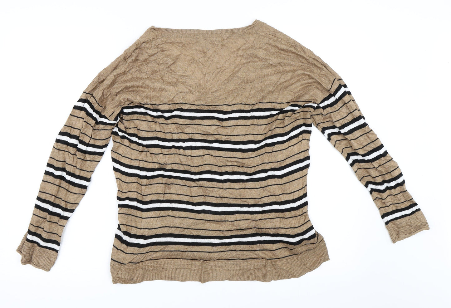 NEXT Womens Beige Striped  Pullover Jumper Size 18